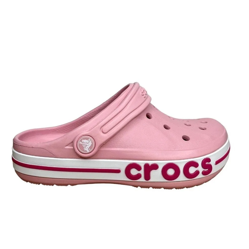 Crocs Bayaband Youth Big Girls Slip-on Clogs Size 1‎ (J1) Light Pink Sandals